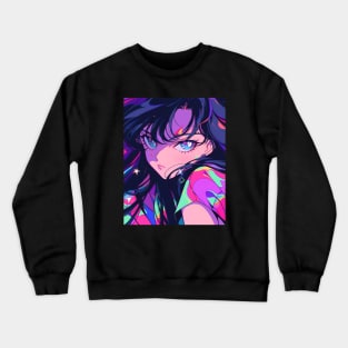 Anime Girl - Radiant Moody Girl - AI Crewneck Sweatshirt